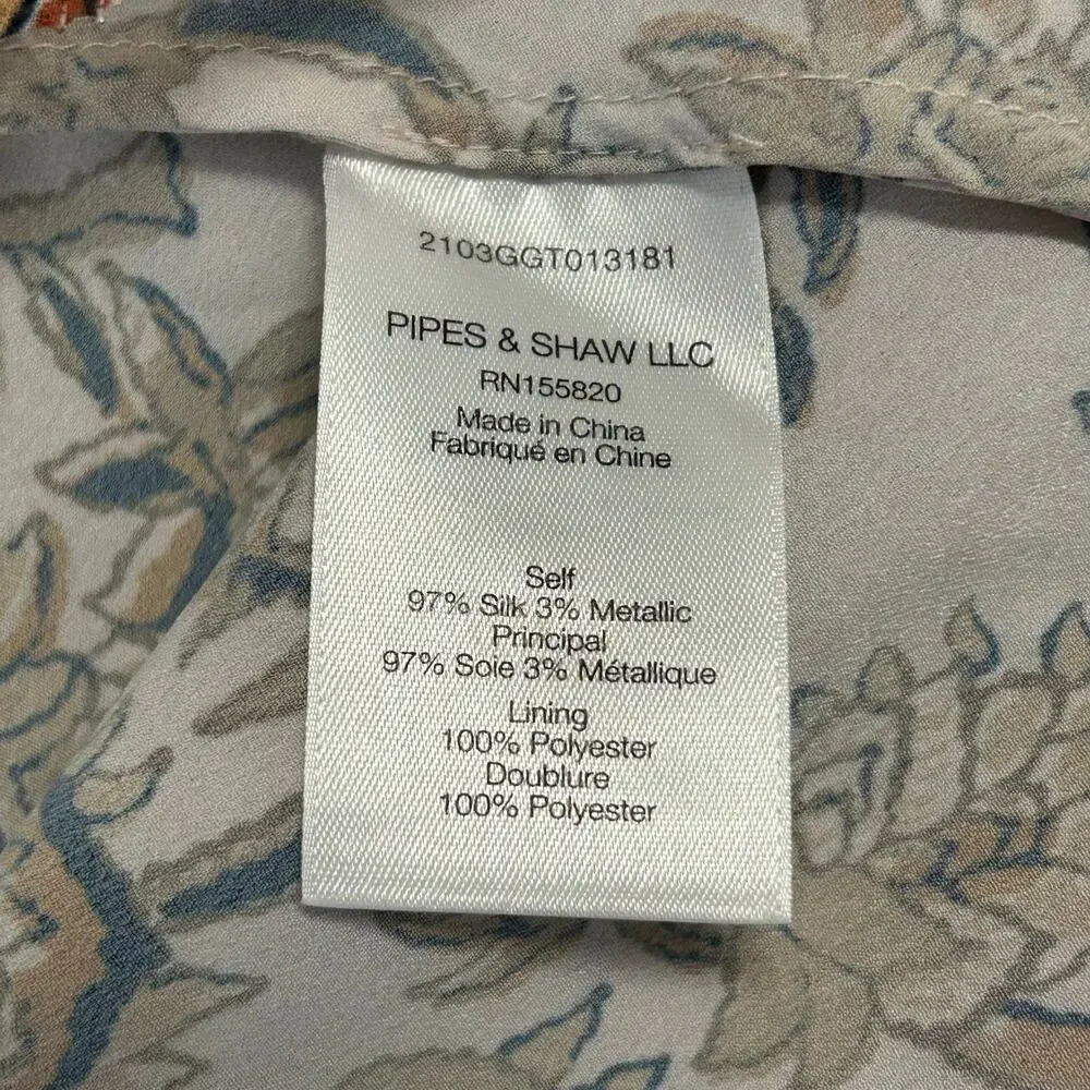 Veronica Beard hazel blush pink floral silk chiffon skirt Women’s size 0 - Picture 7 of 9